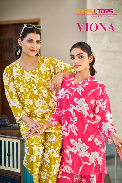 VIONA BY TIPS & TOPS DESIGNER CO-ORD SET COLLECTION WHOLESALER IN INDIA